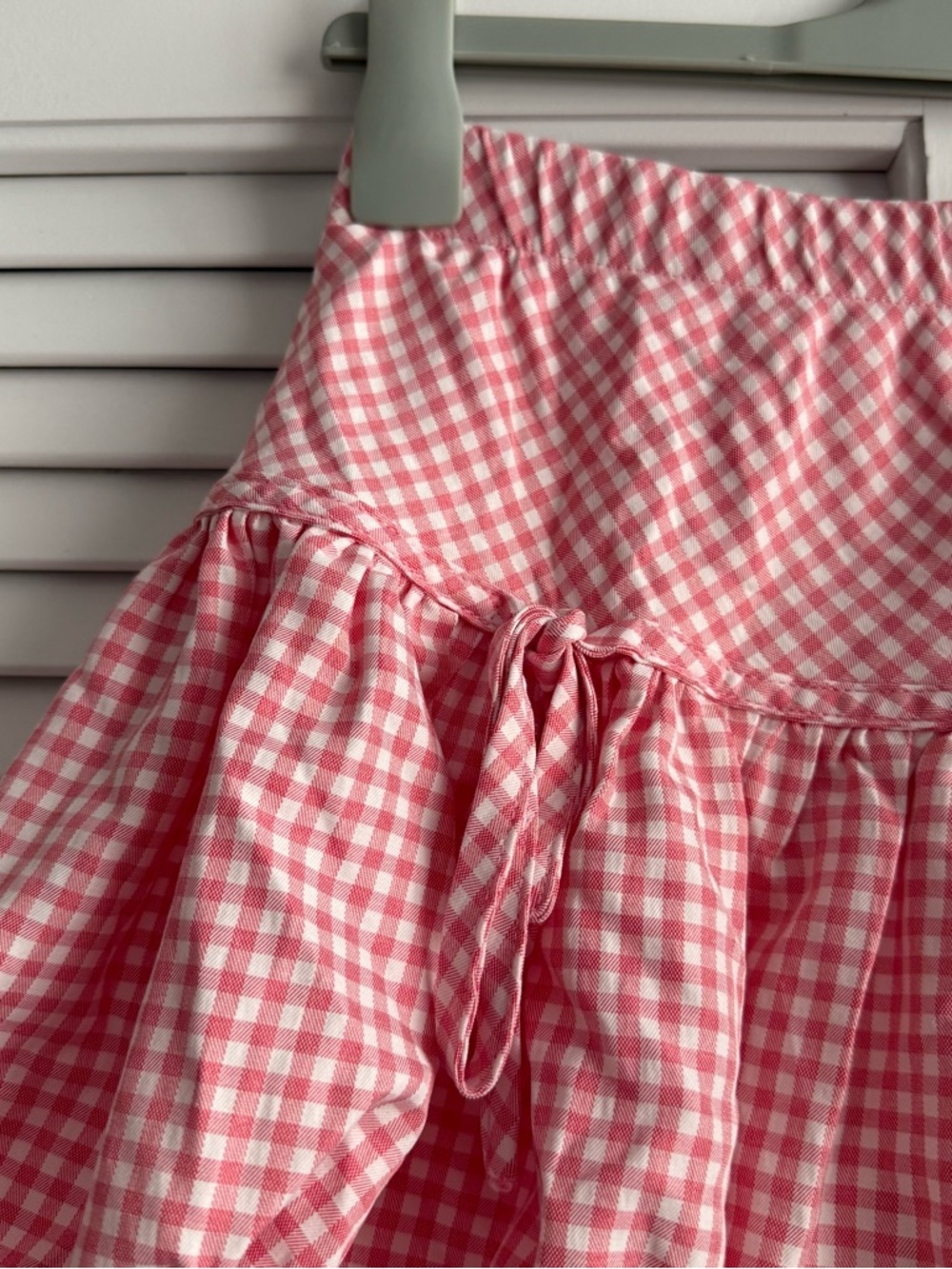 Pink Gingham Bubble Mini Skort - Picture 3 of 8